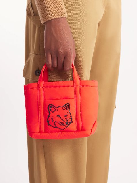 MAISON KITSUNÉ - パファーナイロン ミニ トートバッグ - FOX HEAD