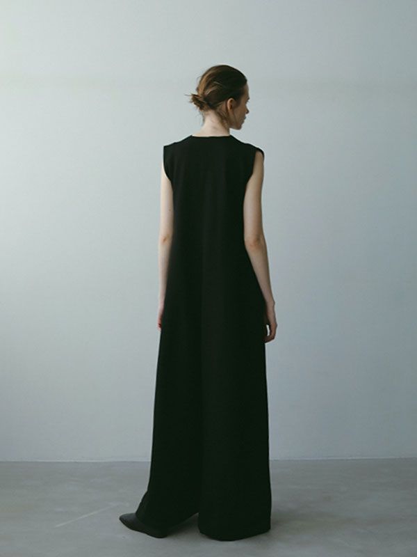 ETRE TOKYO - フロントボタンニットオールインワン - BLACK | ADDICT