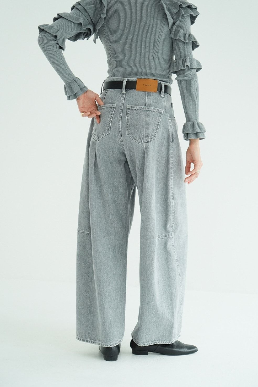 CLANE - コクーン バルキー デニムパンツ - COCOON BULKY DENIM PANTS