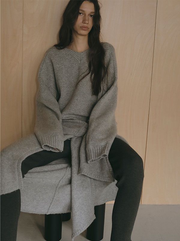 ETRE TOKYO - Vネック2wayニットプルオーバー (GREY) | ADDICT WEB SHOP