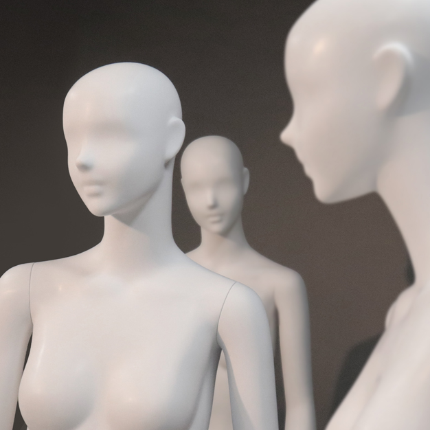 婦人フレキシブルマネキン（ウレタン可動式）SM0532 ブラック