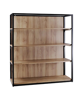 ブラックフレーム 木目 W1200 H1350｜陳列什器（壁面・中島） レンタル