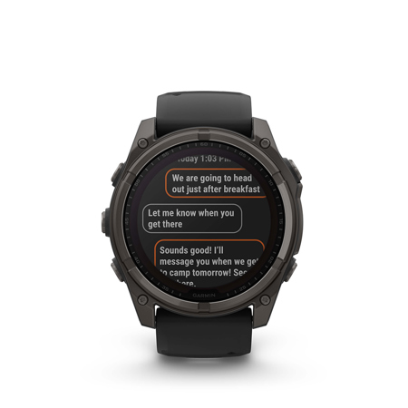 Garmin fenix 8 Solar Sapphire 51mm GPS Smartwatch, Gray DLC TT w