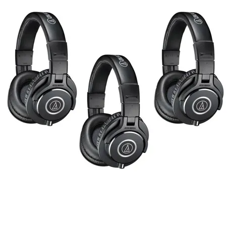 Audio-Technica 3 Pack ATH-M40x Professional Monitor Headphones