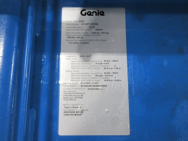 NEW 2025 GENIE GS-2646 Scissor Lift | Aerial Titans