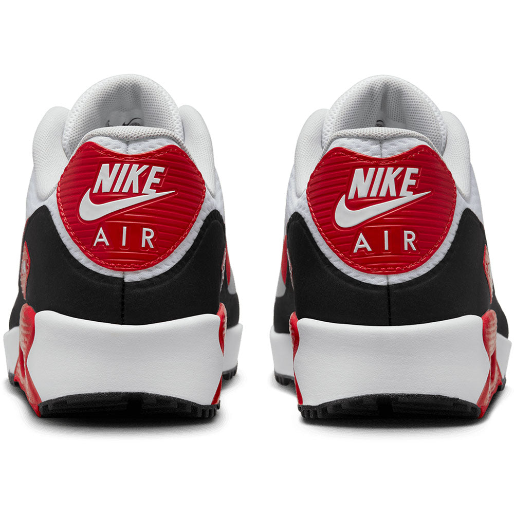 Nike Air Max 90 G Waterproof Spikeless Shoes - White/University Red/Bl