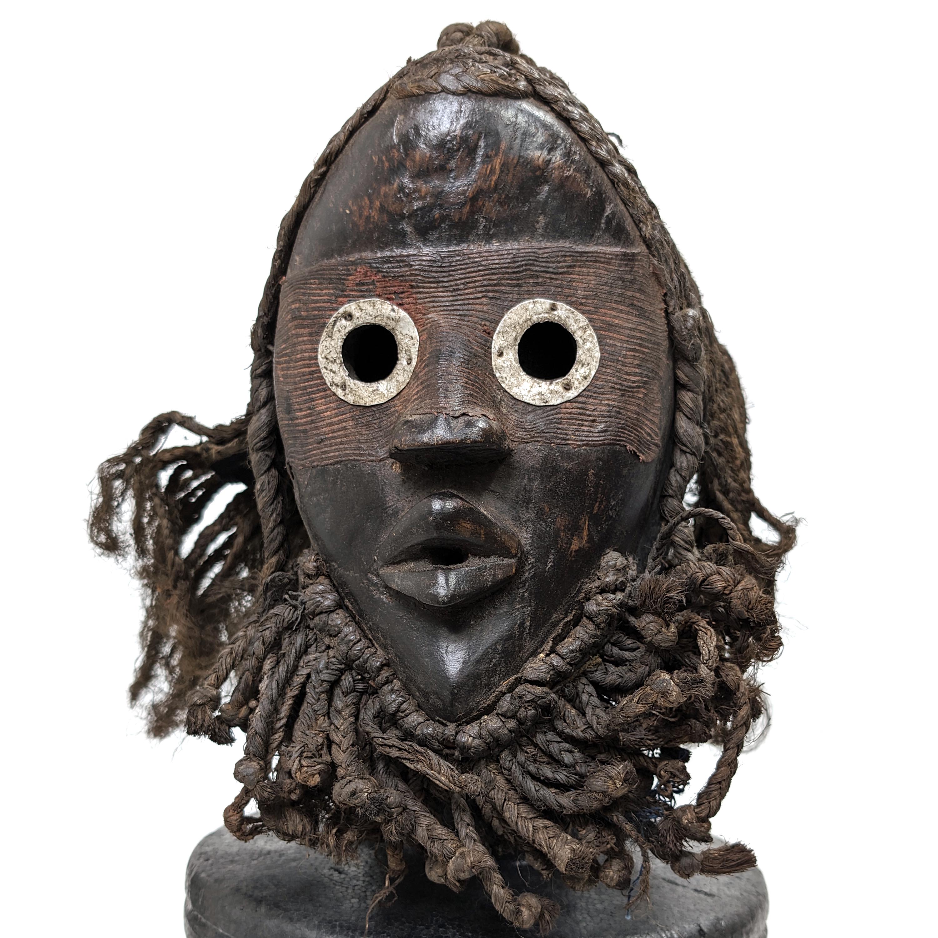 ダン族マスク 23cm アフリカンアート 仮面 （p700-02） - アフリカ雑貨