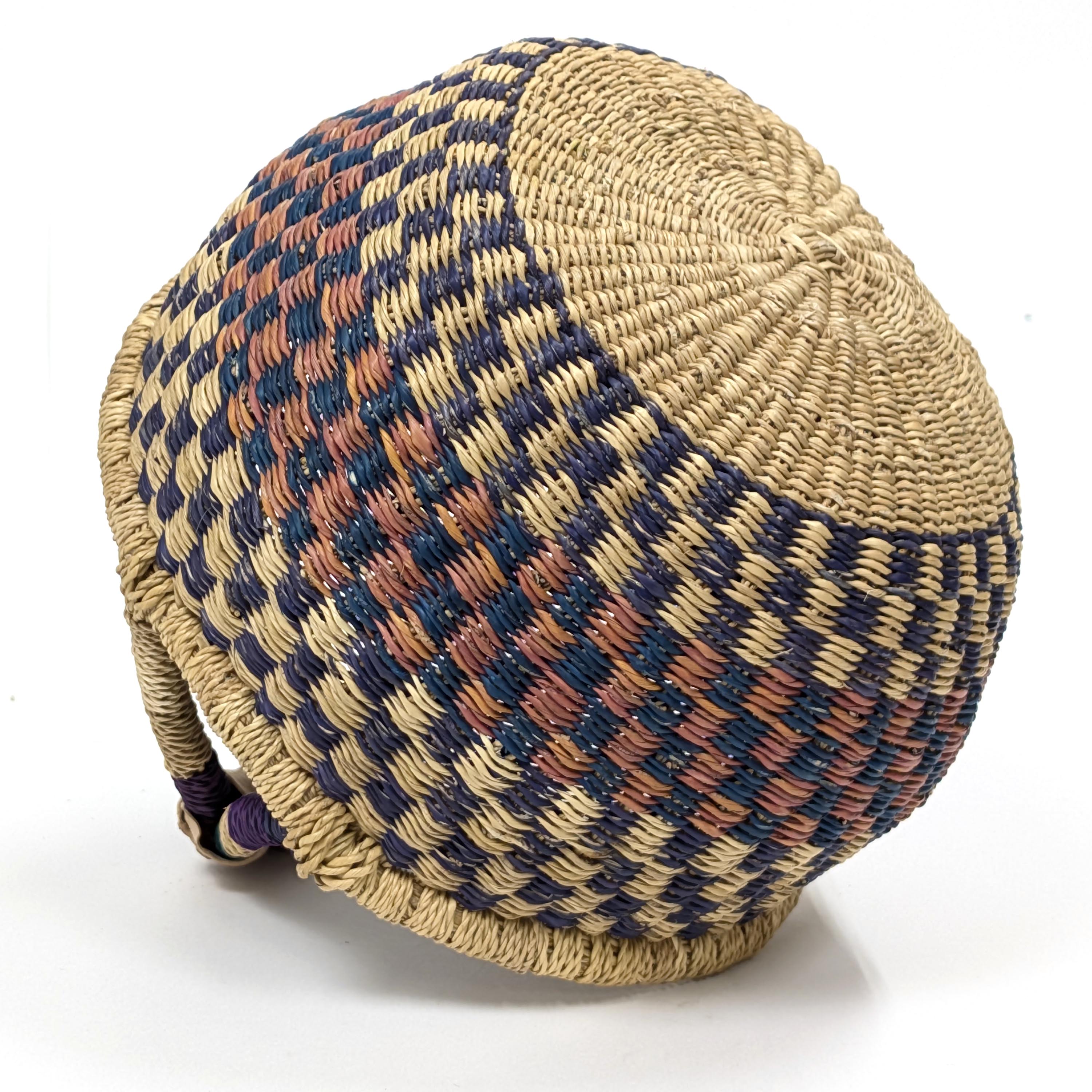 ブルキナバスケットmini 丸かごタイプ アフリカ産 （r160-06