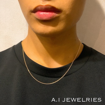 k18 18金 アズキ ネックレス 0.45φ 50cm / k18 azuki necklace 0.45φ