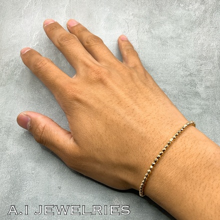 k18 18金 3mmシャンデリア ブレスレット 18センチ / k18 chandelier
