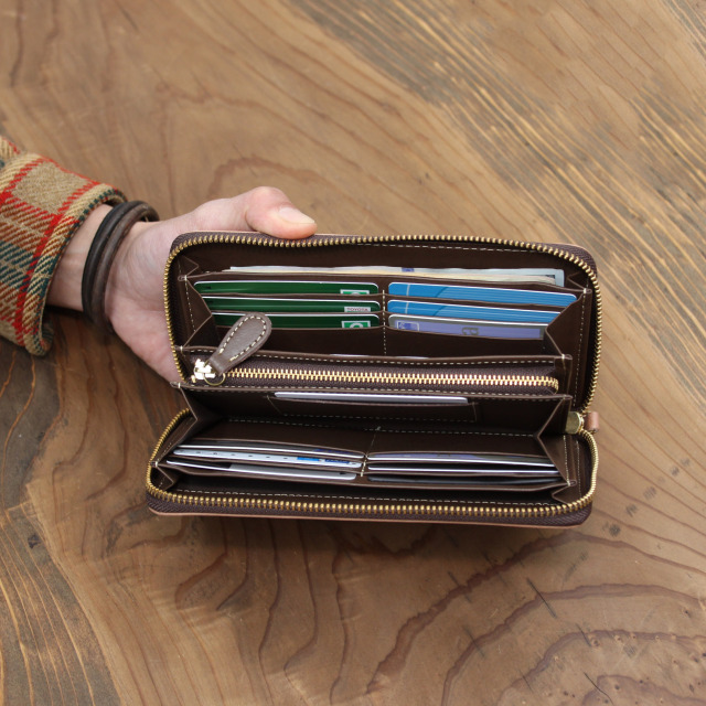 DA1180-HP/Ain Soph (アインソフ)ラウンドファスナー長財布 日本製