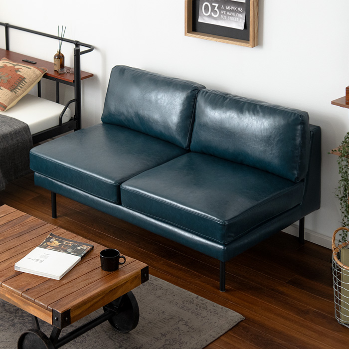 2人掛けアームレスソファ ポケットコイル コンパクト SQUIRE | 家具