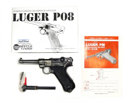 タナカ] ルガーP08 4インチ ジュピタースチールフィニッシュ ガス