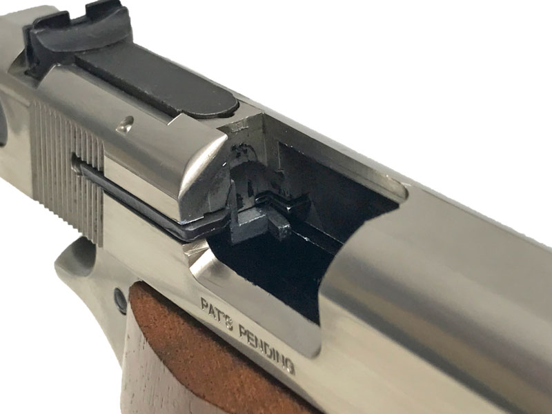 マルシン] S&W M39 ABSシルバー マニュアルセフティ難 木製グリップ