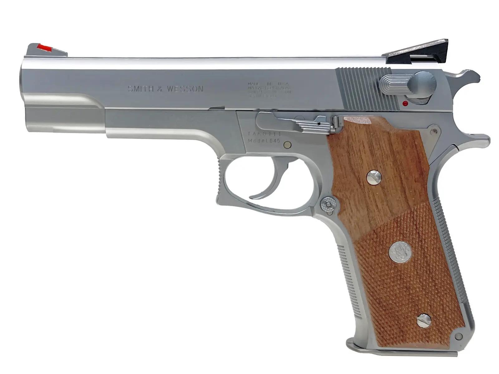 MGC] S&W M645 .45オート 固定ガスガン 木製グリップカスタム