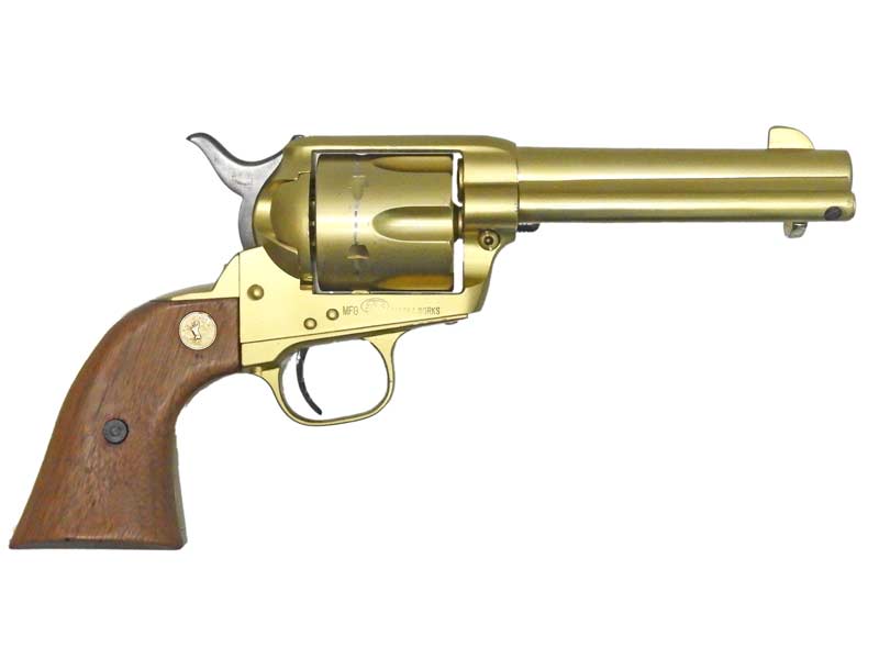 タナカ] コルト SAA シビリアン ゴールド 木製グリップ SMG金属モデル