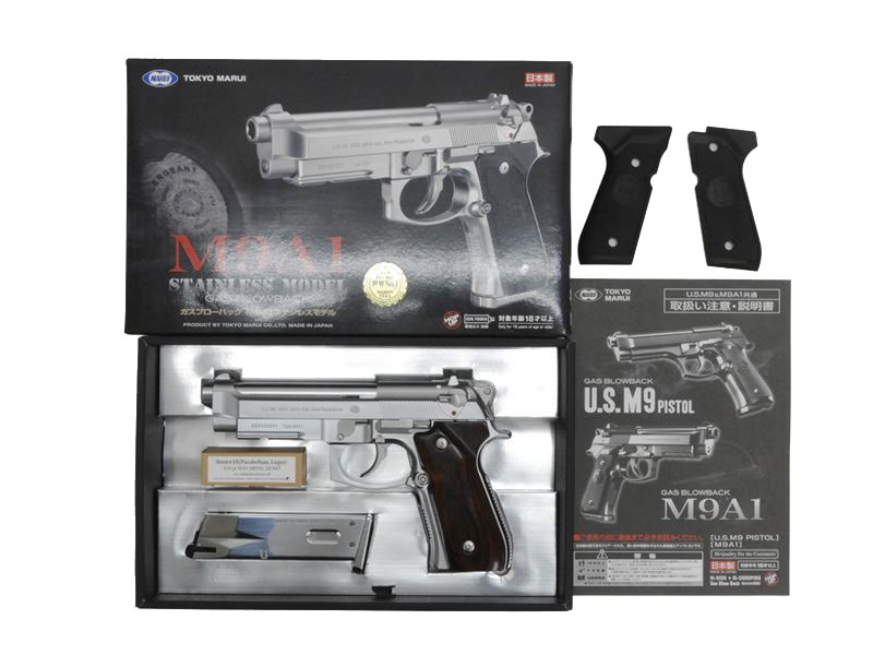 東京マルイ] M9A1 ステンレスモデル ウッドグリップカスタム (中古)の