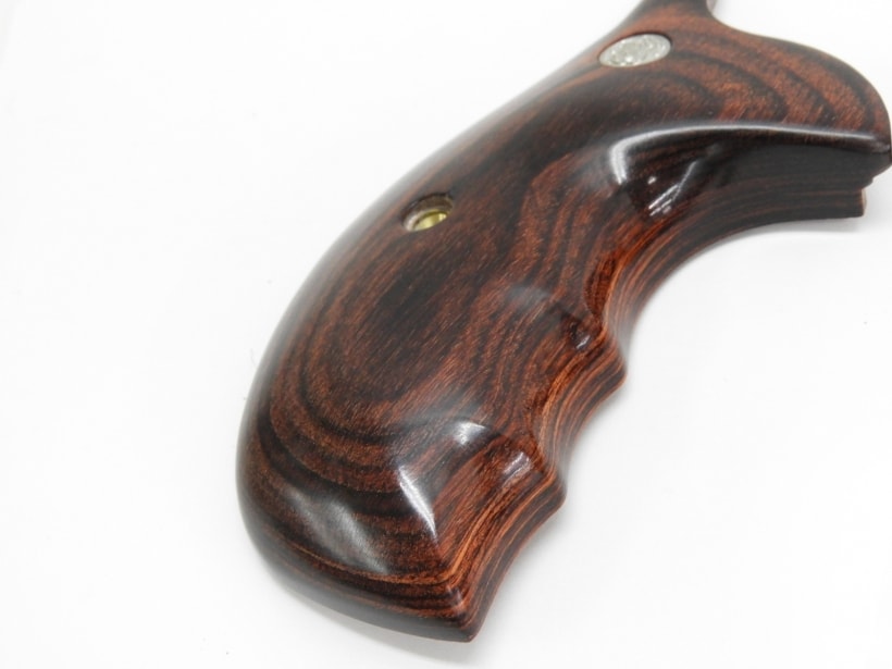 アルタモント] S&W Kフレーム用 木製グリップ ラウンドバット