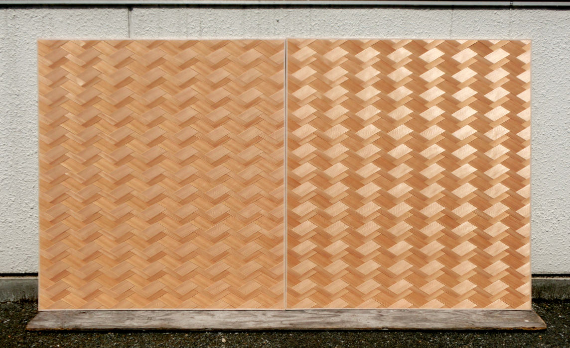 杉柾親子矢羽根網代（すぎまさおやこやばねあじろ）とは｜網代・網代天井