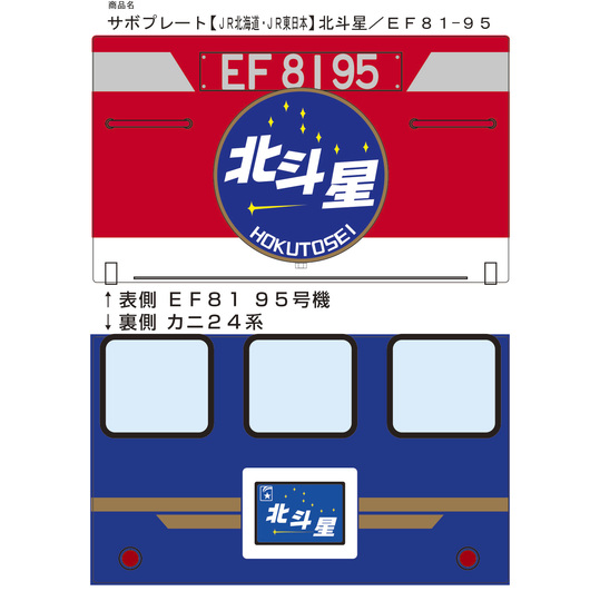サボプレート【JR北海道・JR東日本】北斗星／EF81-95 商品詳細