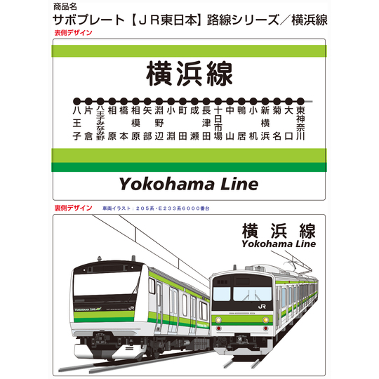サボプレート【JR東日本】路線シリーズ／横浜線 商品詳細｜赤い電車