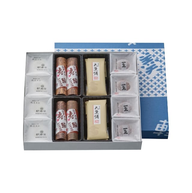 軽羹饅頭4個・春駒4本・大黒餅4個・一黙4個：特選詰合せ：商品一覧｜御