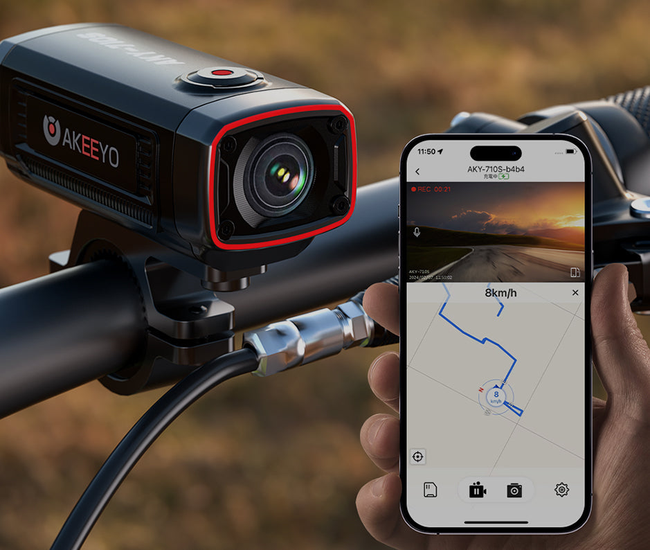 バイクドライブレコーダー 4K UHD 500万画素 充電式 自転車 二輪車も