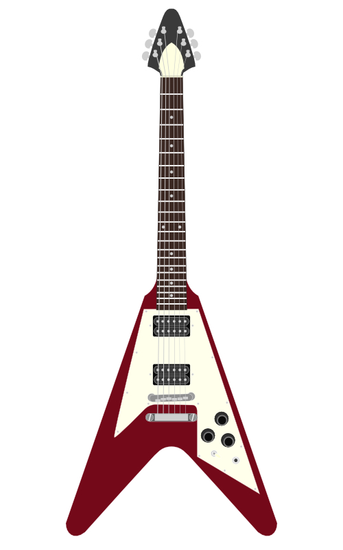 Gibson Flying V(ギブソン フライングV)の解説と無料イラスト | ギター図鑑