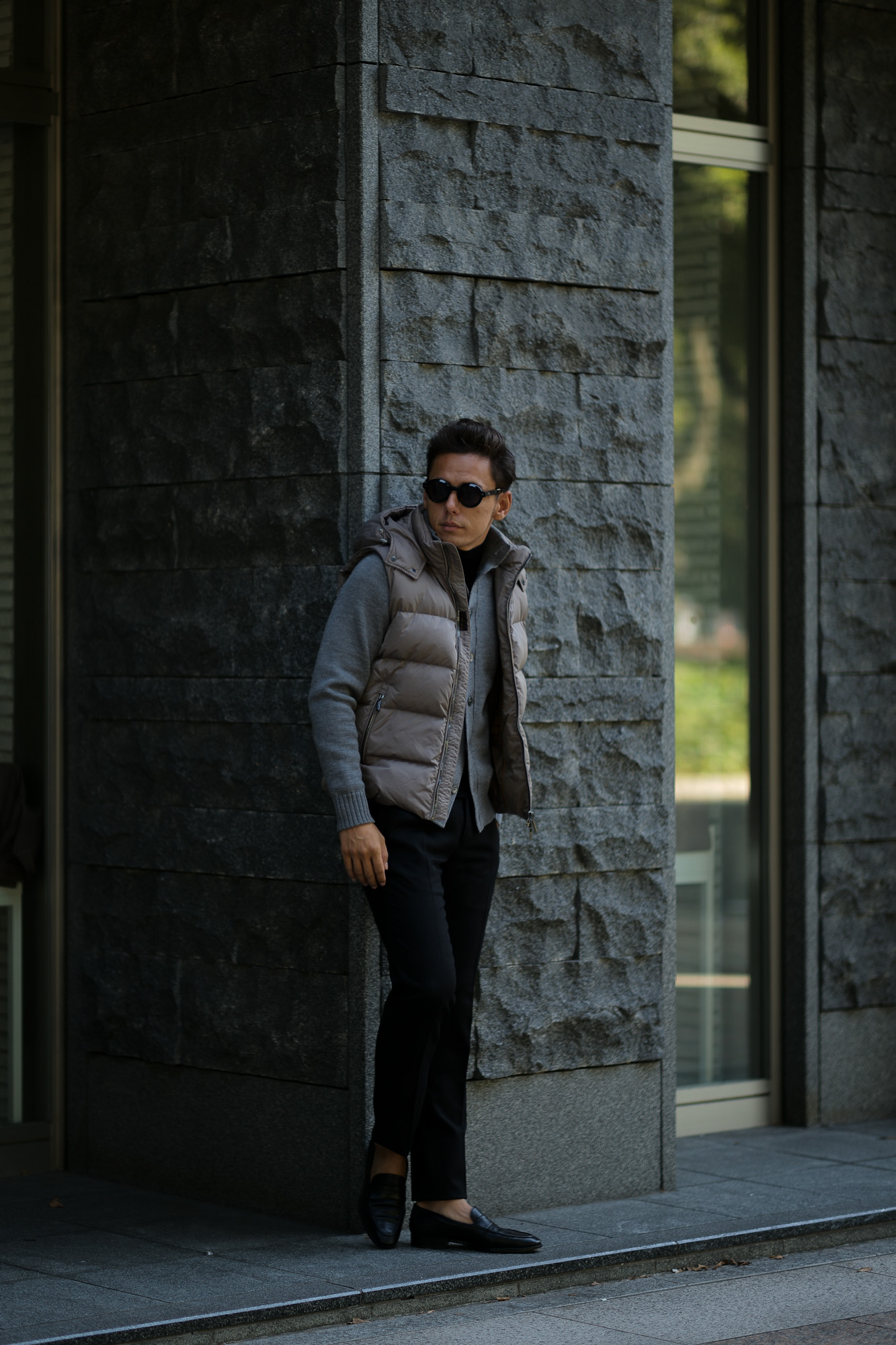 MOORER (ムーレー) FAYER-KM (フェイヤー) ナイロン ダウン ベスト