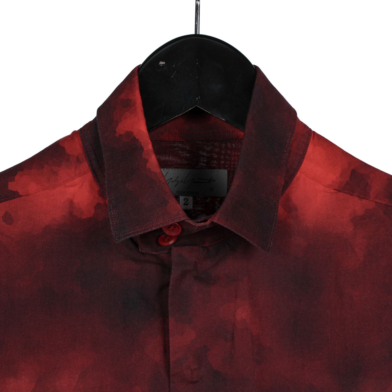 yohji yamamoto - pour homme | セルロース赤ムラB / プリントシャツ