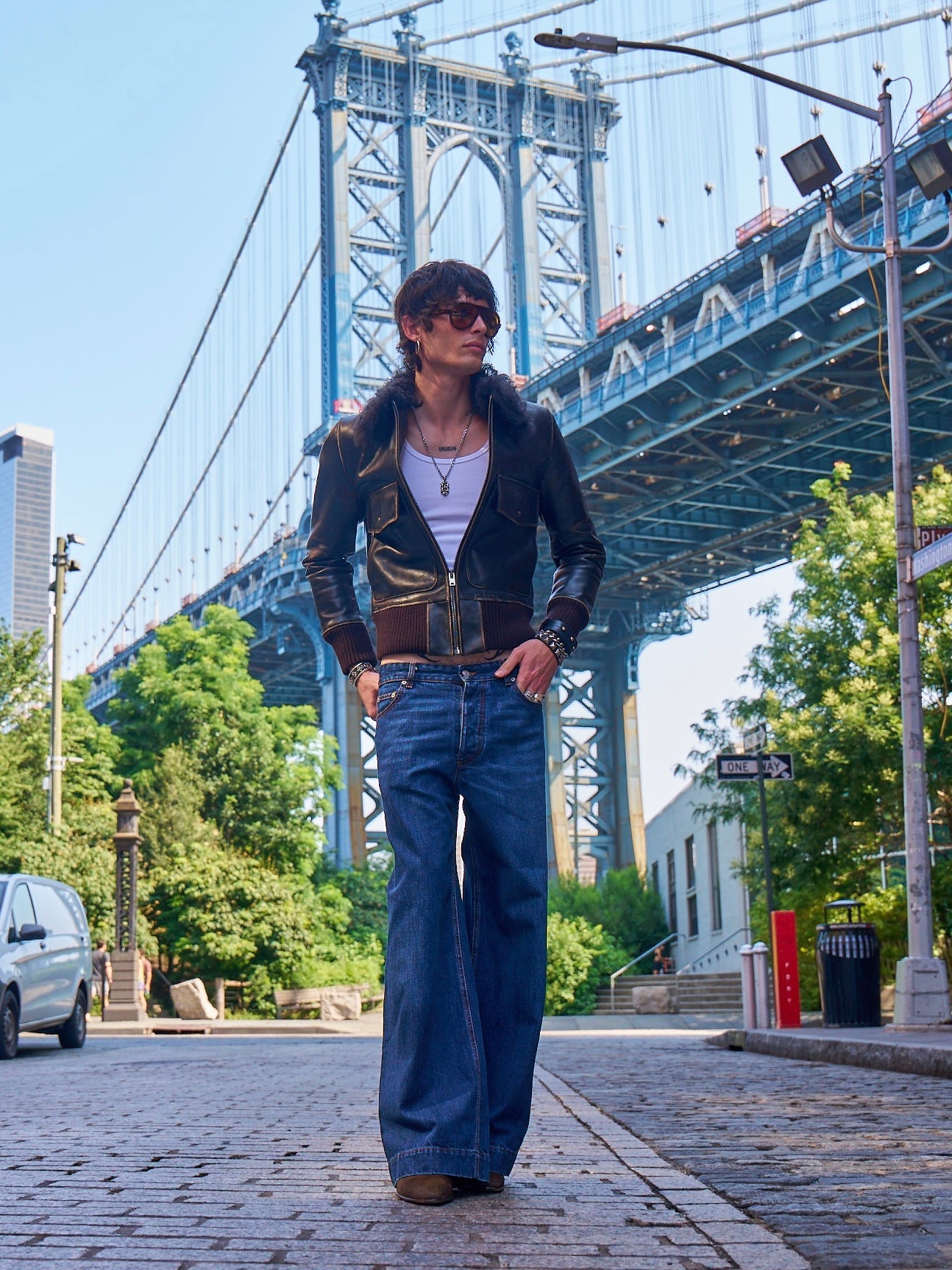 JONAS AVIATOR LEATHER JACKET IN VINTAGE BROWN - Man