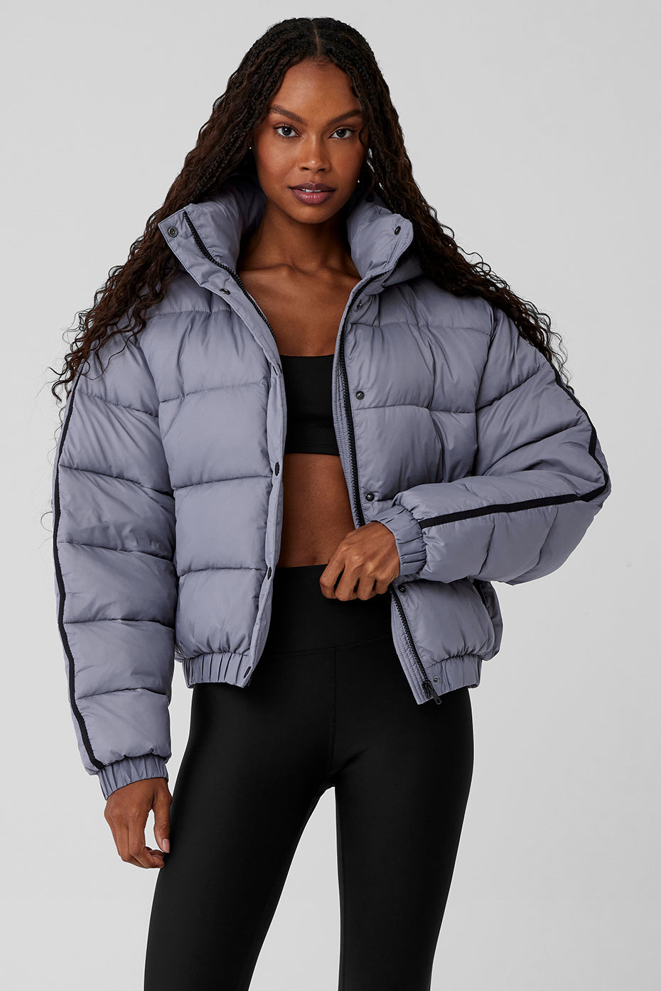 Alo Aspen Love Puffer Jacket - Fog - Coats - Free Shipping