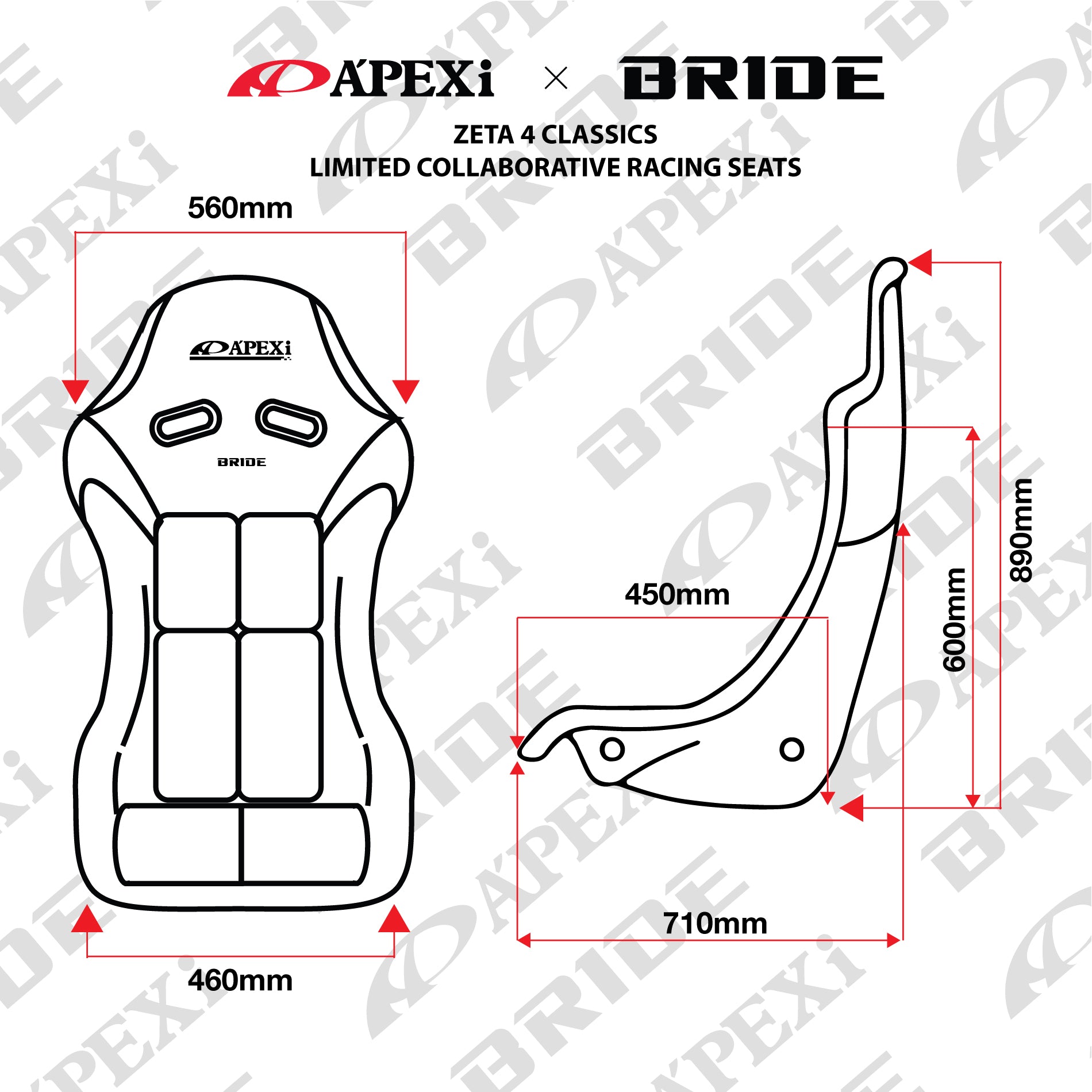 A'PEXi x BRIDE - ZETA IV Classic (FRP-Silver Back) ** LIMITED