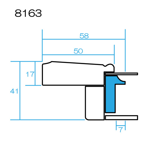 油彩額縁：8163 チャコール（UVカットアクリル） | マルニ額縁画材店