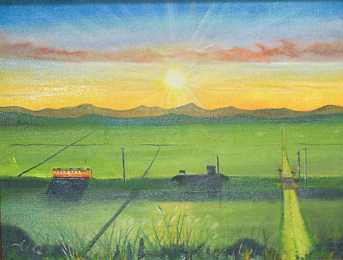 夕陽の磐梯山風景」 by 渡辺 正重｜Artmeter｜暮らしを彩るアートが