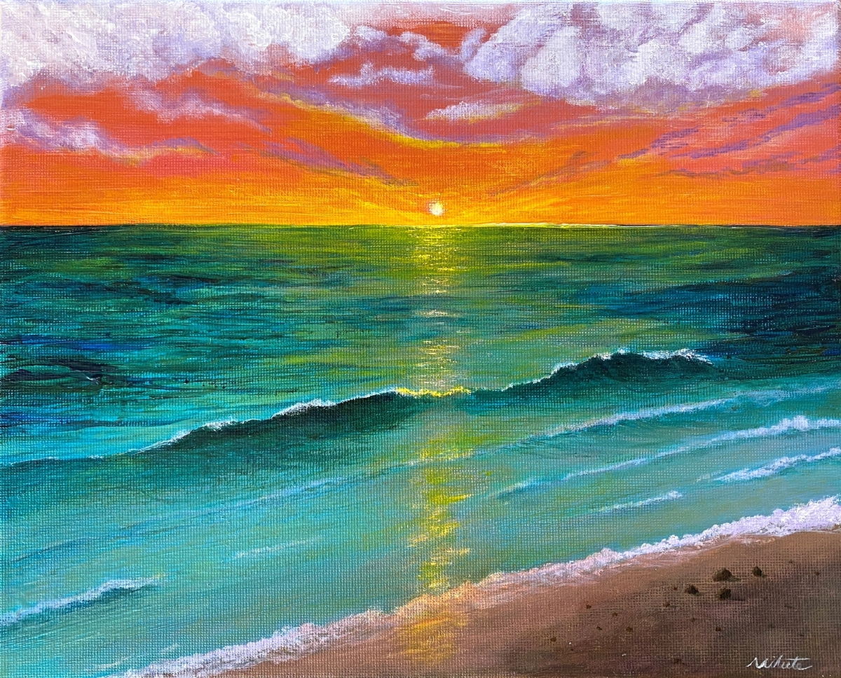 夕日波」 by Taka｜Artmeter｜暮らしを彩るアートが、きっと見つかる