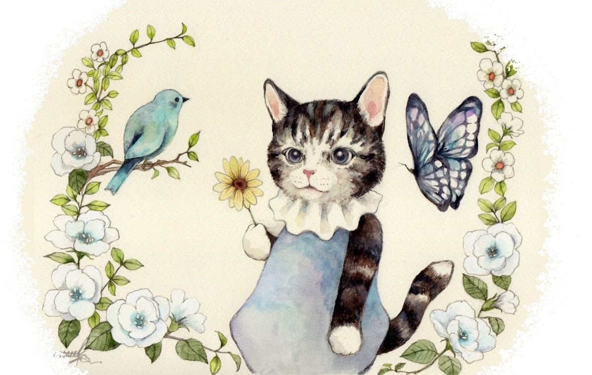 トランペット吹きの猫」 by Anko.｜Artmeter｜暮らしを彩るアートが