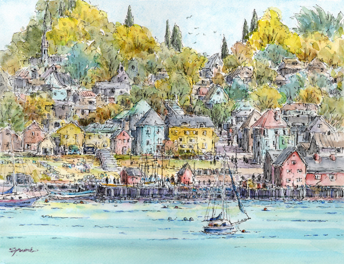 水彩画原画 紅葉の妙高高原 #478」 by syoumei｜Artmeter｜暮らしを