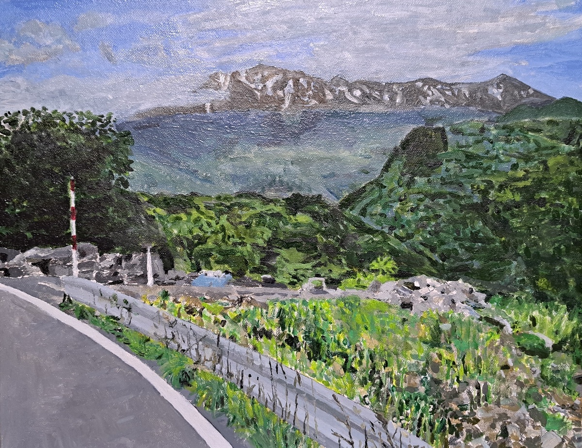 六月、山のある風景」 by R.O｜Artmeter｜暮らしを彩るアートが