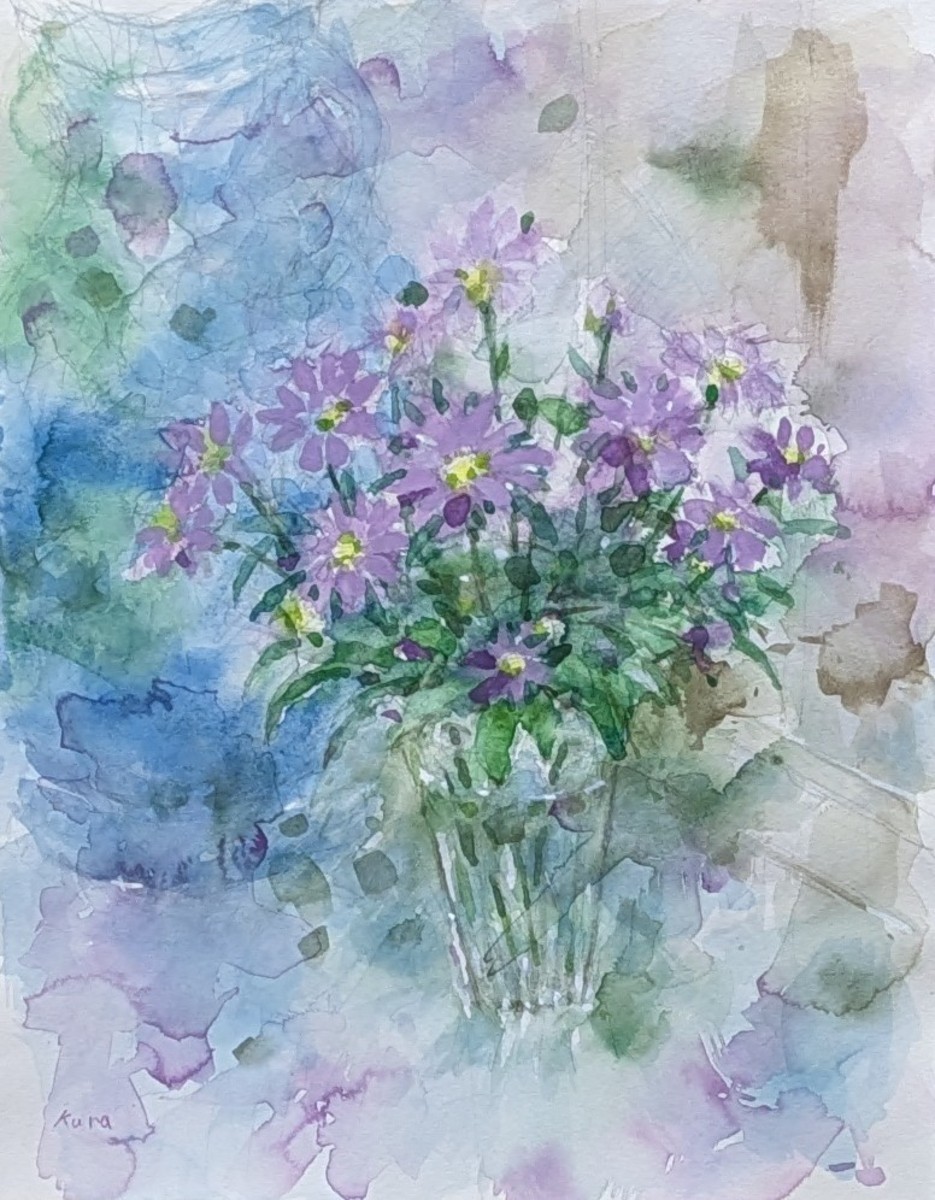 ミヤコワスレの花」 by 倉・クラ｜Artmeter｜暮らしを彩るアートが