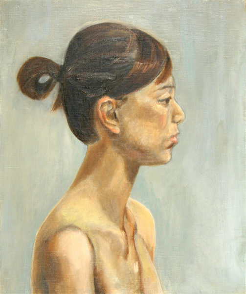 横を向いた女性半身像」 by Y.K｜Artmeter｜暮らしを彩るアートが