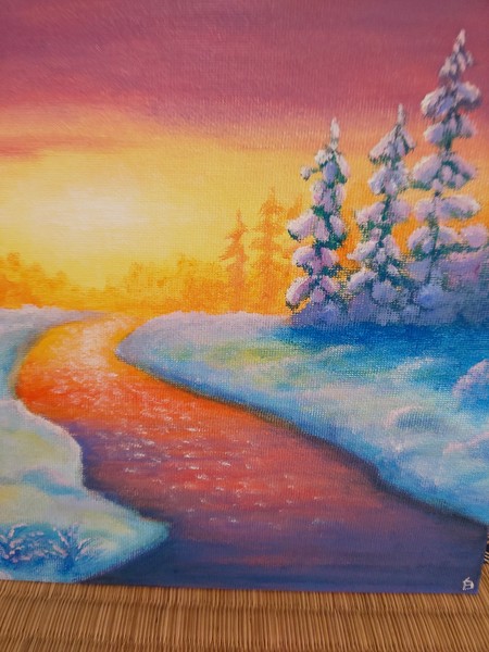 雪と川」 by 白薔薇｜Artmeter｜暮らしを彩るアートが、きっと見つかる