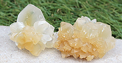 カルサイト水晶クラスター、天然石ビーズのアートクリスタル