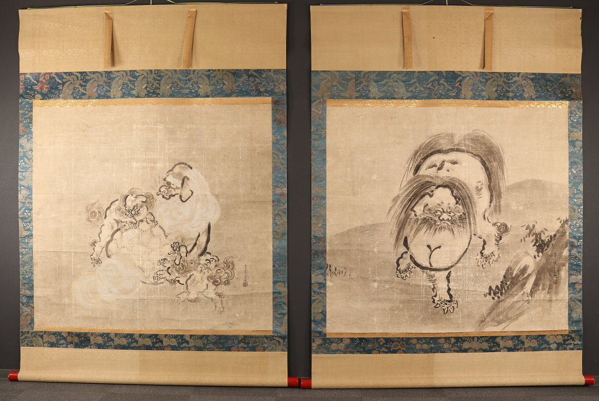 大龍/達磨図/布袋屋掛軸HJ-522 大龍/達磨図/布袋屋掛軸HJ-522 大龍