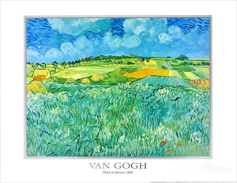 フィンセント・ファン・ゴッホ ポスター オーヴェル近くの平野(1890