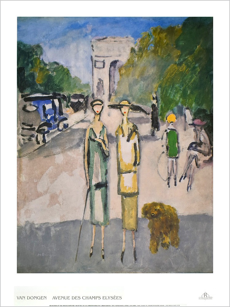 キース・ヴァン・ドンゲン ポスター シャンゼリゼ通り A3292|アート