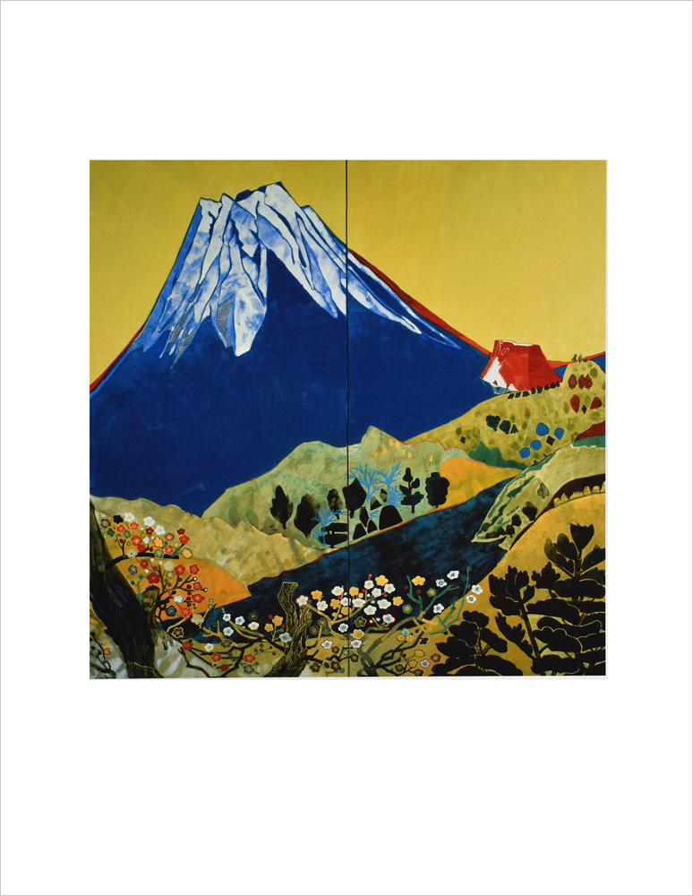 片岡球子 ポスター 春の富士 PO-224|アート＆フレーム|絵と額縁の専門店