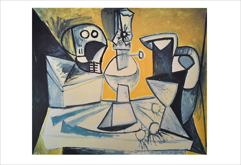 パブロ・ピカソ ポスター 死人の頭、ランプ、水差し、韮 A3306|アート