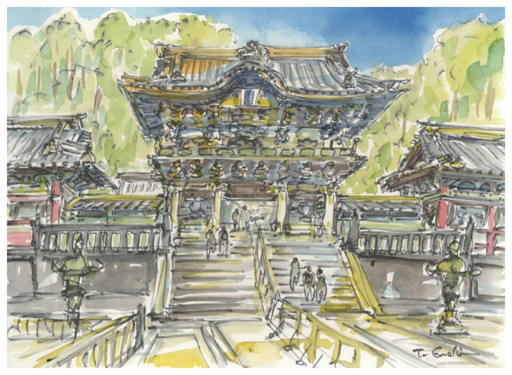 榎木孝明 絵画 (版画/ジクレー) 絢爛たる社/日光東照宮・陽明門 3727