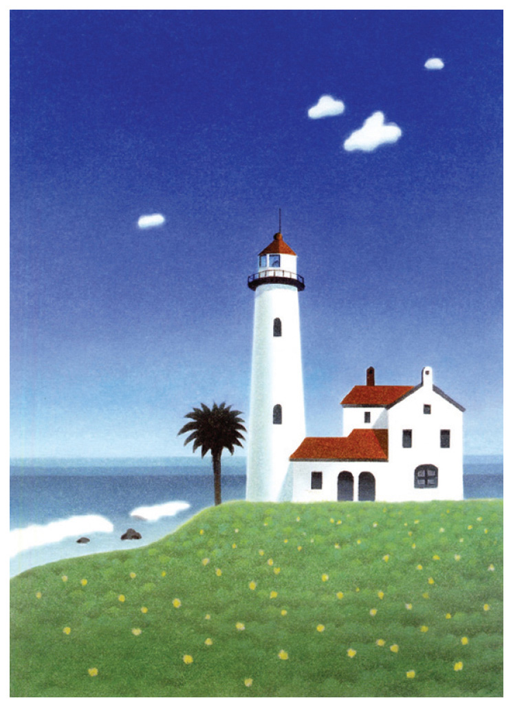 黒井健 絵画(ダイヤモンド・スクリーニング) 燈台 4792|アート